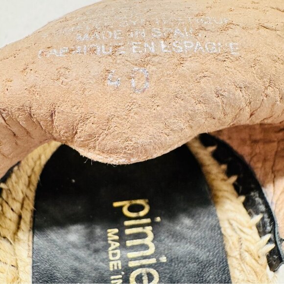 Pimientos Espadrille Calf Hair Genuiine Leather Animal Print Ankle Strap Sz 40 - Picture 9 of 13